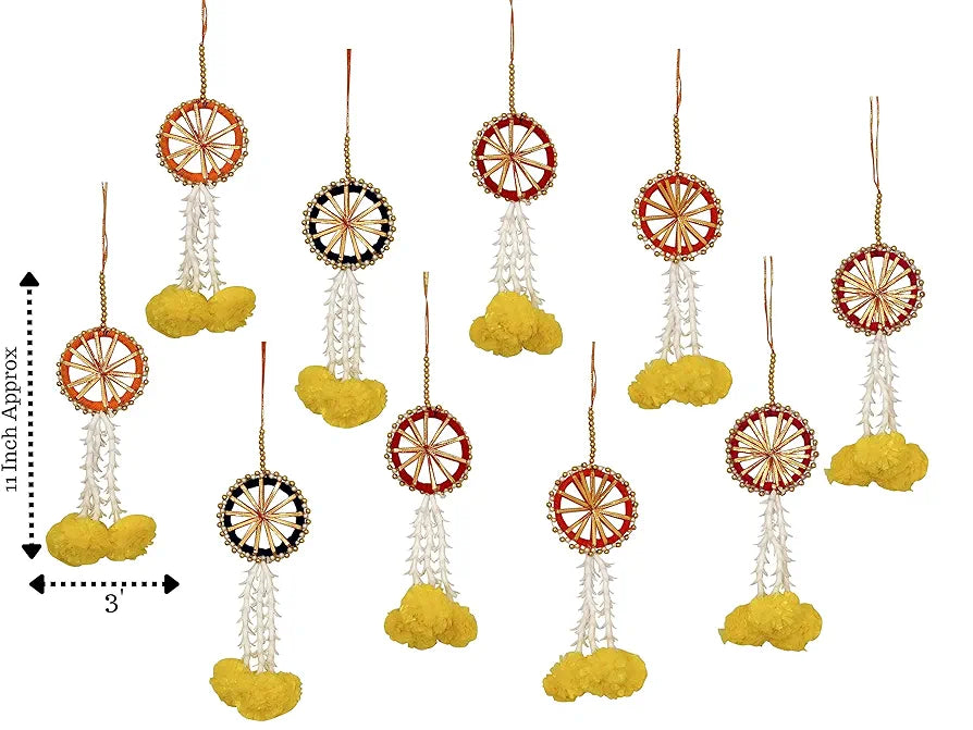 JH Gallery Artificial Flowers and Ring Decoration at Home Easy Simple Backdrop Pack of 10 Pcs