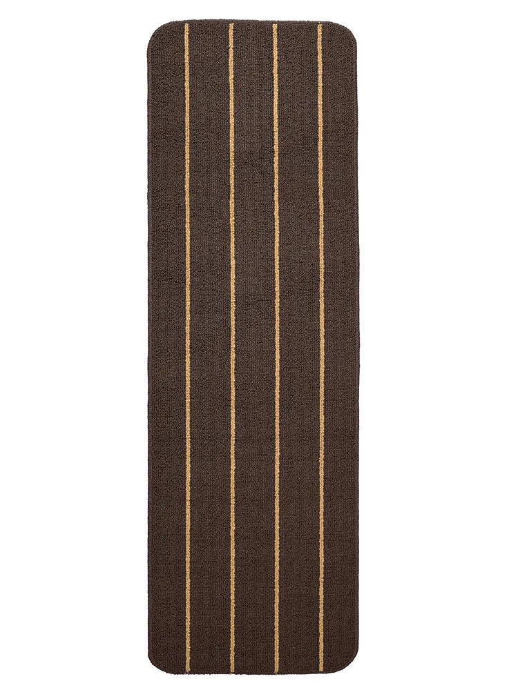 SARAL HOME EASY LIVING polypropylene Rectangular Striped Soft PP Yarn Durable & Washable Multipurpose Runner for Home/Living Area/Office Entrance with Anti Skid Backing| 