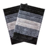 Luxe Home International Microfiber Rectangular Bath mat Soft Anti Slip Skid Luxury Mats 40X60 Cm  Colour Shadow (Pack of 2)