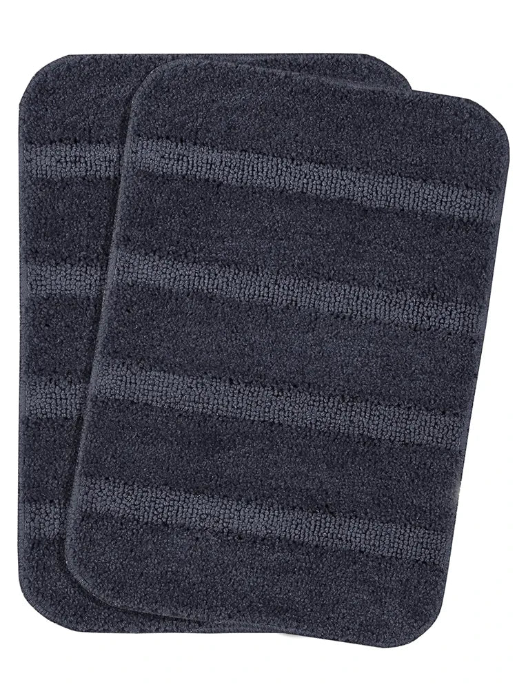 SARAL Home Microfiber Soft Anti Slip Door Mat|Bath Mat Set of 2 