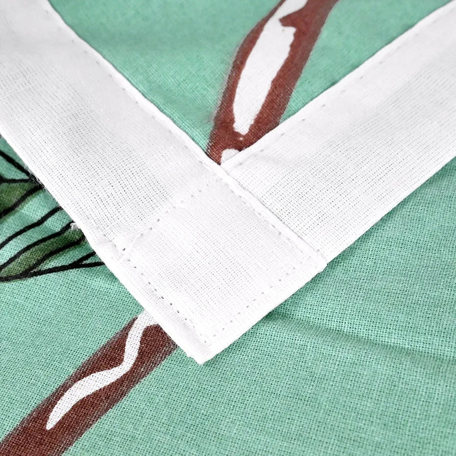Divine Casa 100% Cotton Double Bed Dohar | Ultra-Soft Reversible AC Blanket | Cozy & Lightweight Quilt | 220 x 205 CM, Mint Blossom Haven