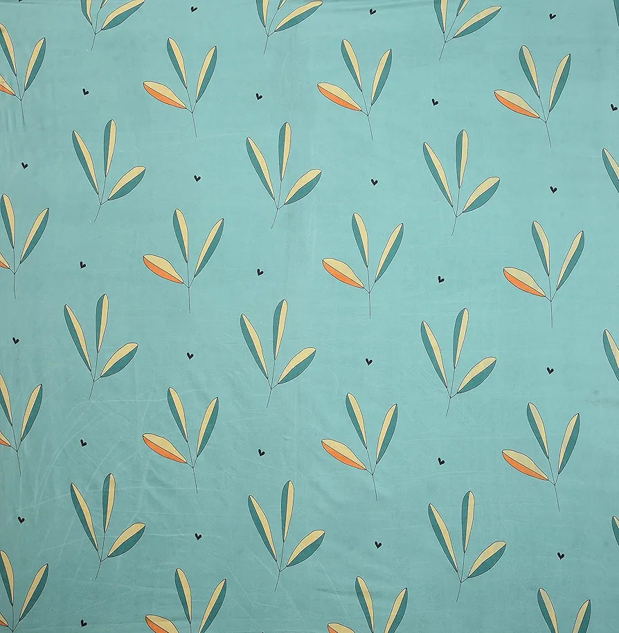 HOMEKART Microfiber 160 TC Flat Single Bedsheets for Summer Breathable | Wrinklefree  with 1 Pillow Covers 