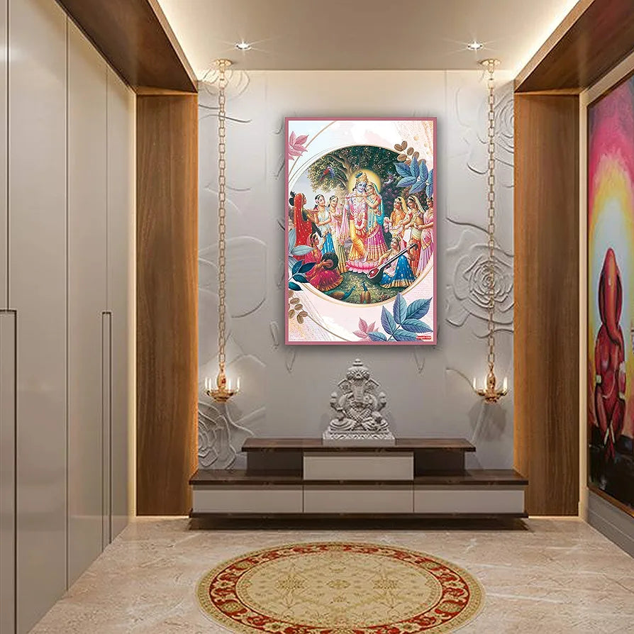 Rangoli MDF Wall Stick Decorative Panel 12x18 Wall Art for Home, Living Room, Bedroom, Office & Decoration. P-1, Design-20