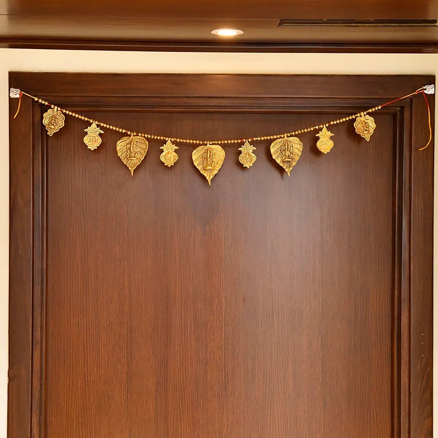 CraftVatika Diwali Toran for Main Door Entrance | Shub Labh Hanging for Door Decoration Items Hanging | Metal Bandarwal for Home Door | Traditional Ganesha Door Toran for Door Bandhanwar for Festival