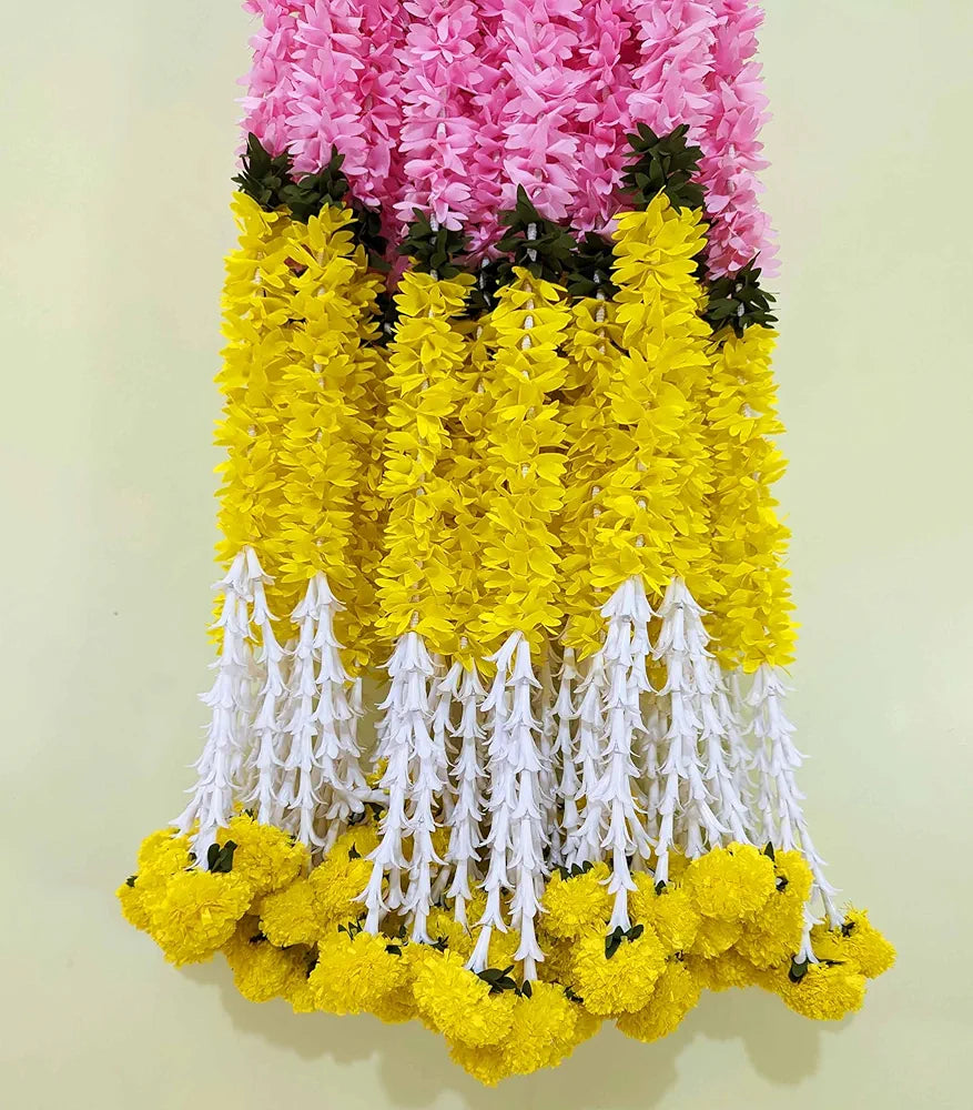 AFARZA; CHOICE GOOD FEEL GOOD Artificial Flower Garland Toran For Door Entrance Home Decoration Hanging 4Pieces 5Ft 