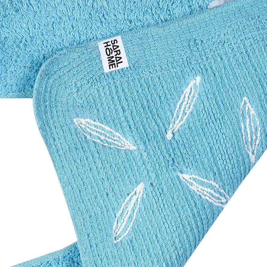 Saral Home Cotton Bathmat with Contour mat