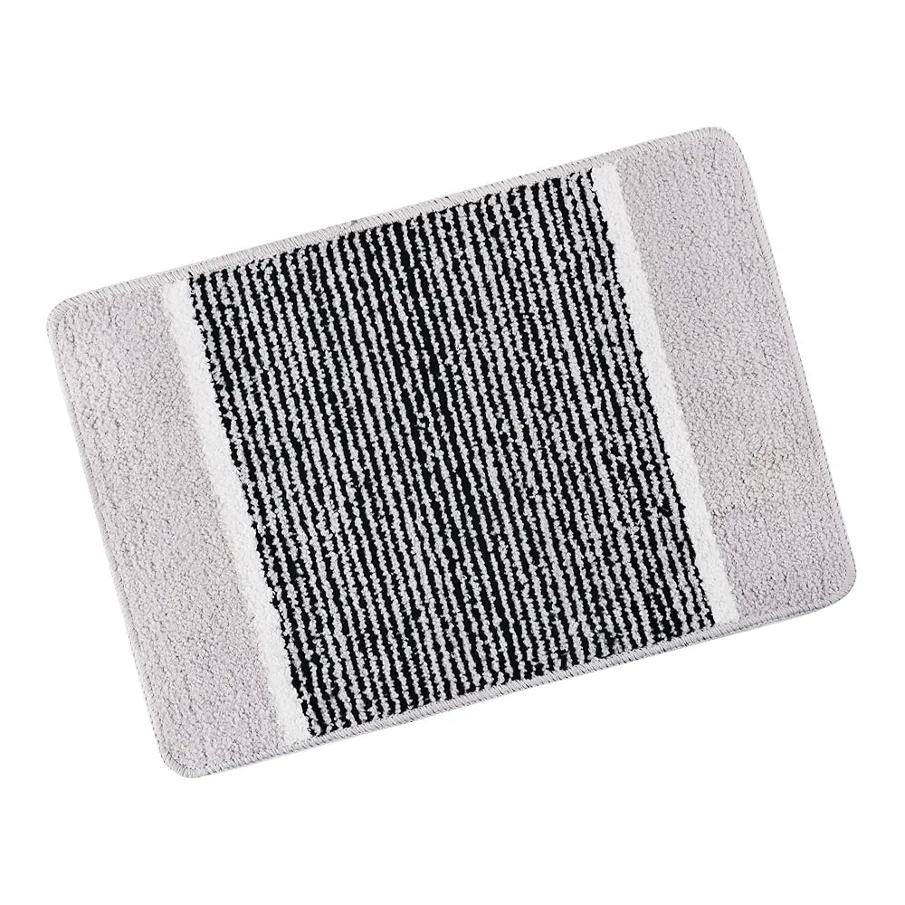 Kuber Industries 16x24 Inch Anti-Skid Water-Absorbent Door Mats for Home | Durable Main Entrance Footmats for Bathroom, Living Room & Office | Micro Diamond Lining - Light Grey