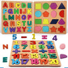 Kidology Wooden Puzzles 3Pcs for Toddlers for Kids Preschool Learning Toys