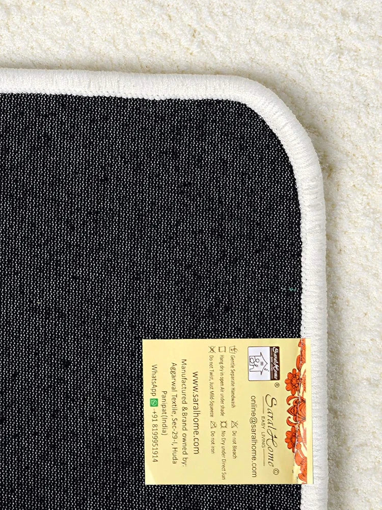 Saral Home Solid Neo Shaggy Yarn Durable & Washable Multipurpose Runner for Home/Kitchen/Living Area/Lobby/Office Entrance with Anti Skid Backing 
