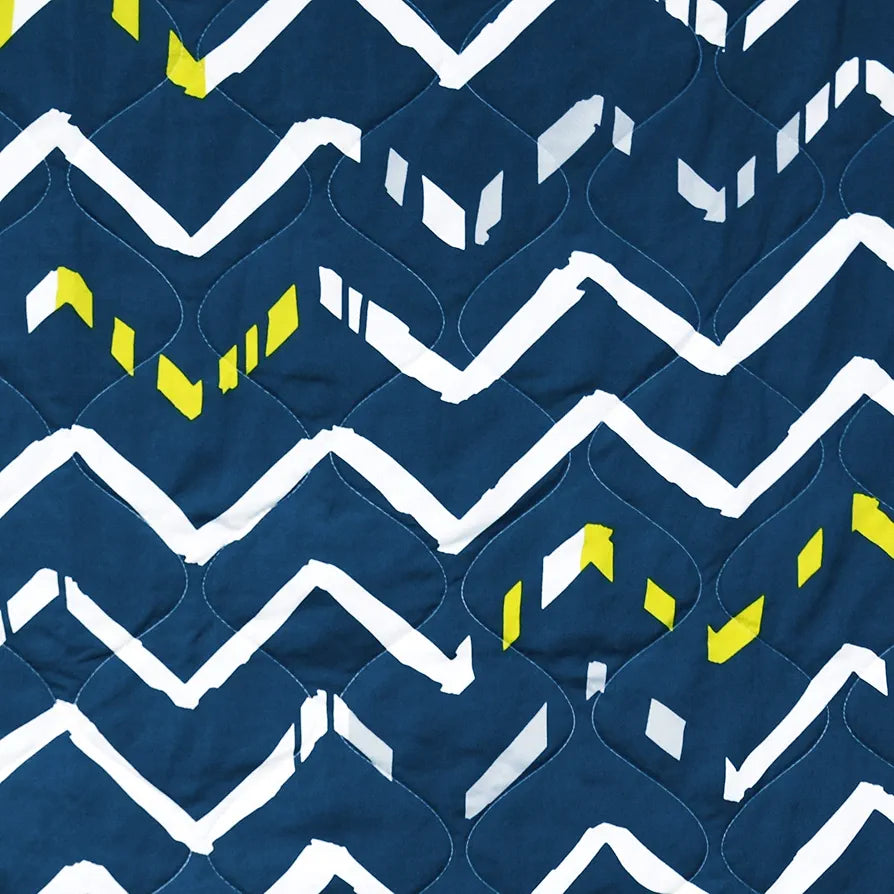 Divine Casa 120 GSM Microfiber Reversible Kids Single Bed Comforter | Ultra-Soft Toddler Blanket | Lightweight & Cozy | All-Season Bedding for Babies & Kids | 135 x 100 cm, Blueprint