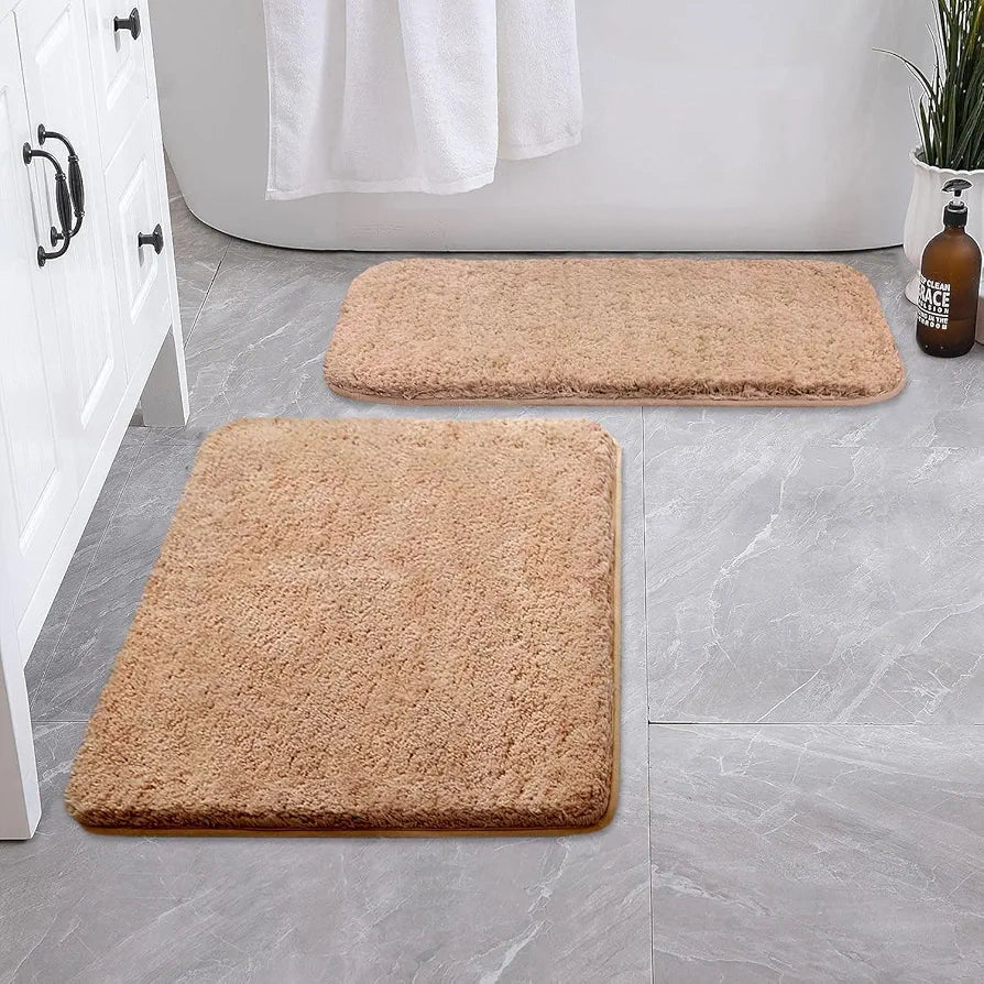 Luxe Home Bath Mat Super Soft Ultra Absorbent mat Microfibre 3200 GSM Door Mat for Home/Kitchen/Bathroom/Bedroom/Kid's Room Floor Mat  Pack of 2