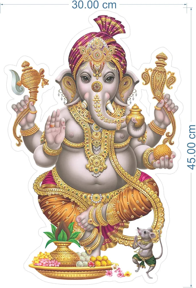 Rangoli White Glossy Vinyl Wall Sticker Premium Self-Adhesive Waterproof Decorative Wall Decal for Bedroom, Living Room, Office & Home Decoration Easy to Apply. Parent-14, Design-17