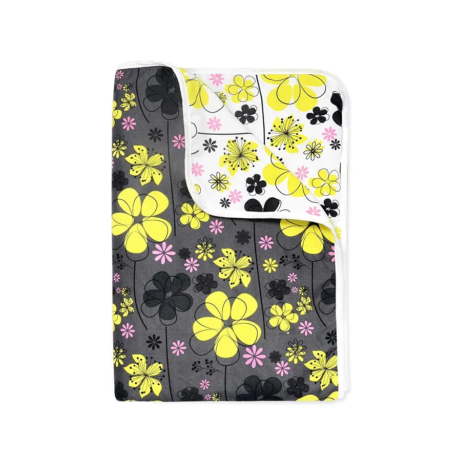 Divine Casa 120 GSM Microfiber Single Dohar | Soft & Lightweight Throw Blanket | Cozy & Breathable | All-Season Comfort | 210 x 140 CM | Floral Pattern | Tornado