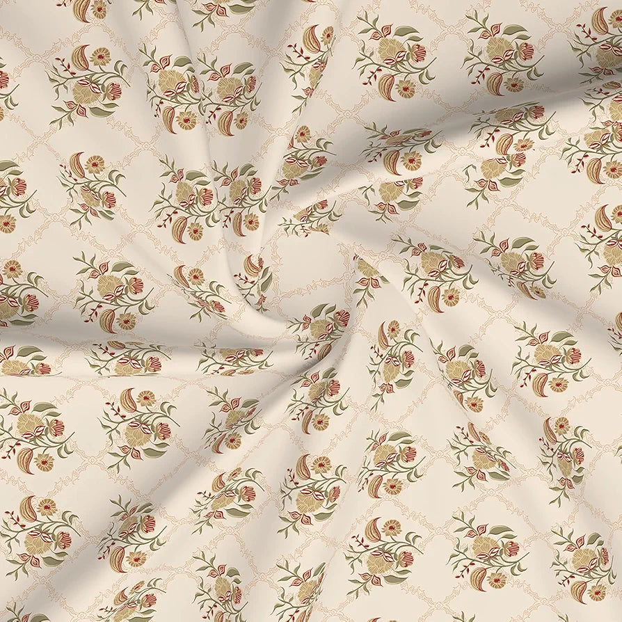 Layers Home Easy 100% Cotton Bedsheet Set for All Seasons - Lightweight, Moisture Absorbent, Machine Washable & Easy to Care - Gift for Housewarming & More - 144 TC - King Size 