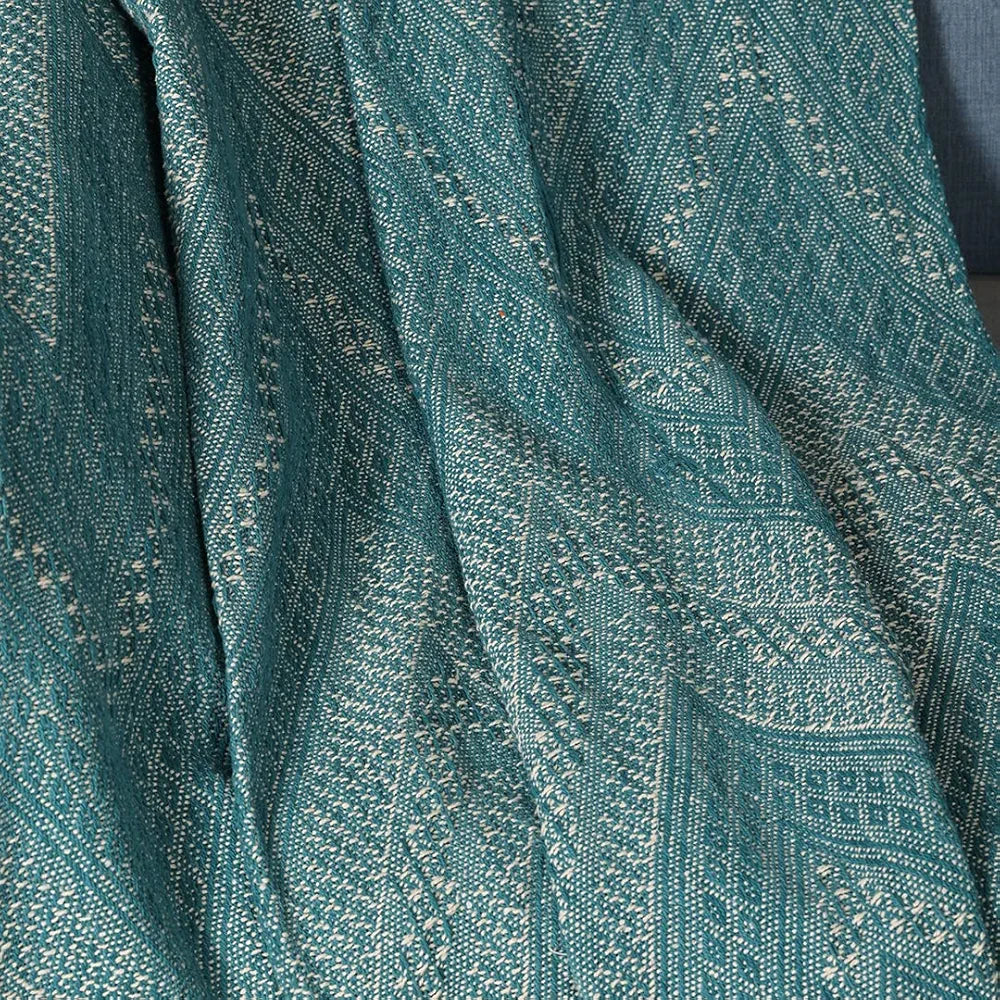 SASHAA WORLD Cotton Jewels of India Throw | Throw for Living Room, Sofa, Bed, Chair, Picnic & Used for Gift | Blue Throw Blanket 130X180 Cm
