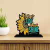 Artvibes Wooden Idols and Figurine Don't Lose Your Shine Positive Quotes Table Decoration for Office Desk | Home Decor Item