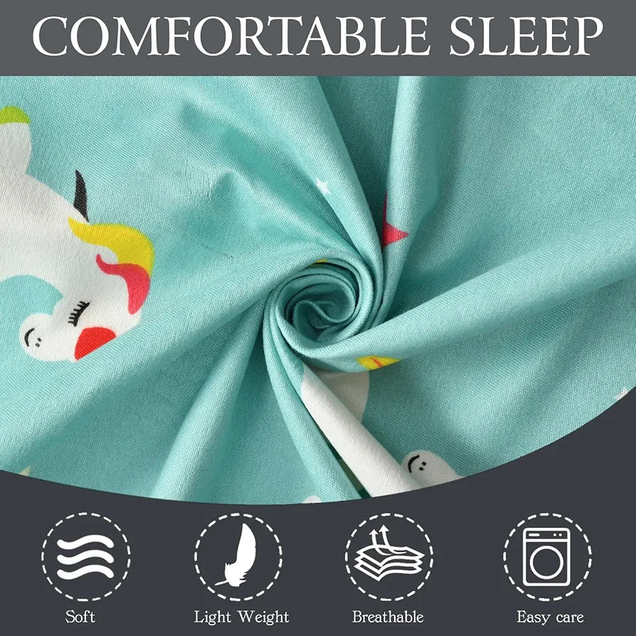 FRESH FROM LOOM Cartoon Wrinkle Free Microfiber Bedsheet for Kids , Multicolor, 144 TC