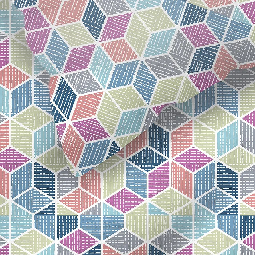 Layers Argos Bedsheet Set for All Seasons - Lightweight, Moisture Absorbent, Machine Washable & Easy to Care - 225 CVC - King Size 