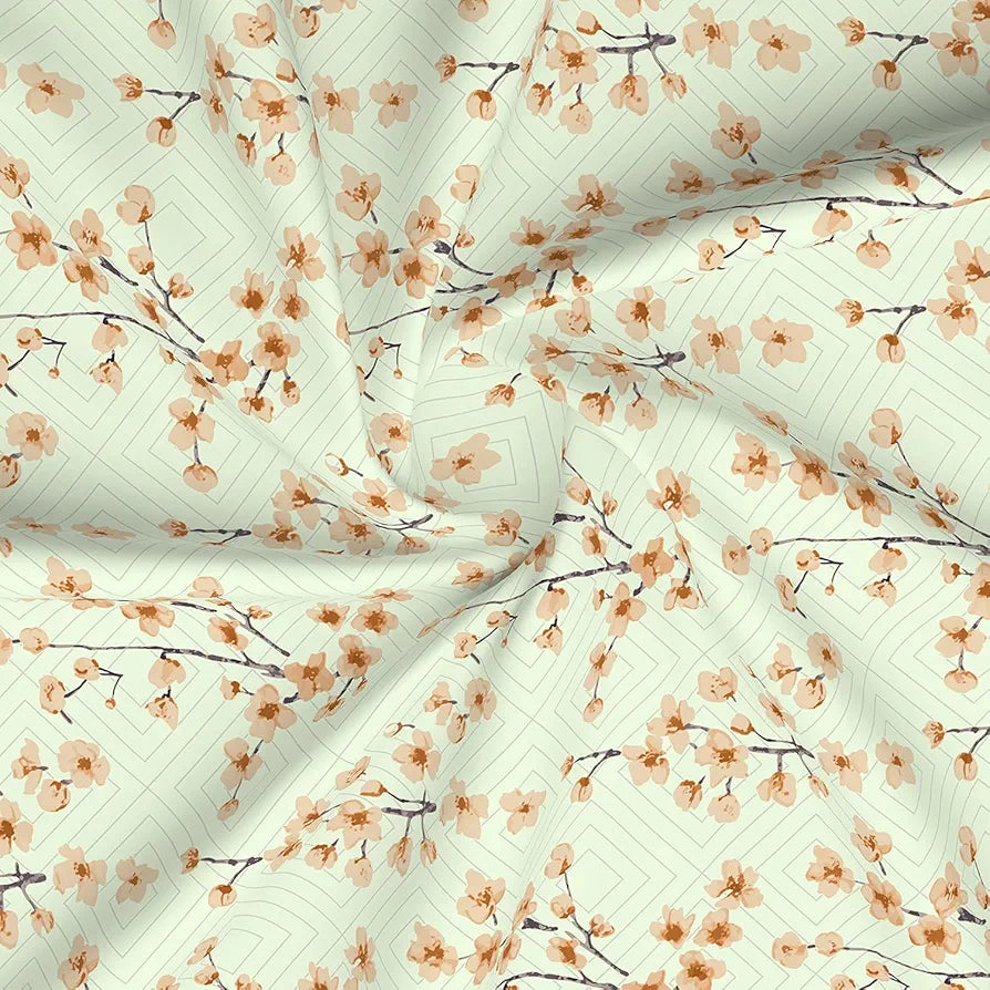 Layers Home Easy 100% Cotton Bedsheet Set for All Seasons - Lightweight, Moisture Absorbent, Machine Washable & Easy to Care - Gift for Housewarming & More - 144 TC - King Size 