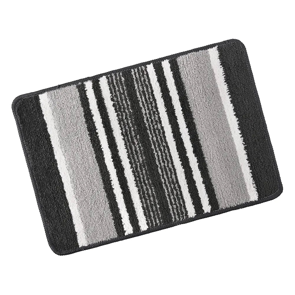 Kuber Industries 16x24 Inch Anti-Skid Water-Absorbent Door Mats for Home | Durable Main Entrance Footmats for Bathroom, Living Room & Office | Micro Jupitar Lining - Dark Grey