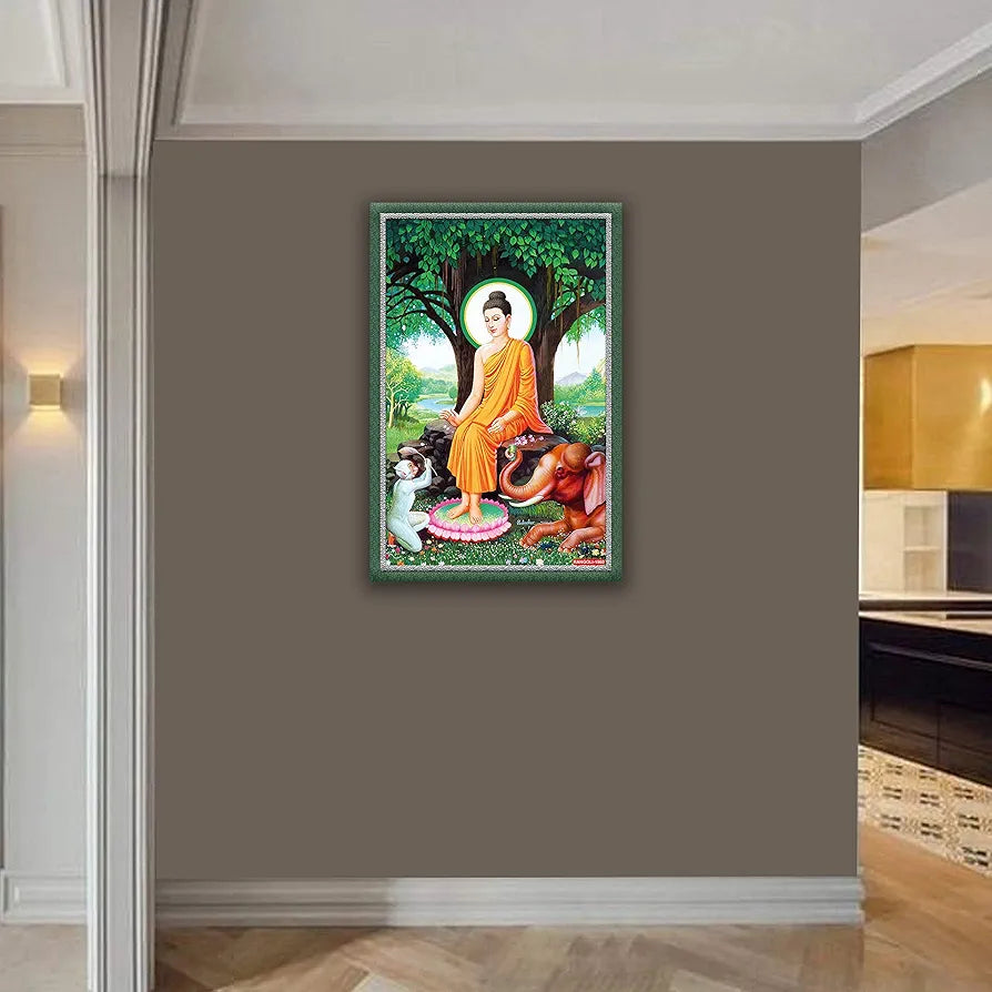 Rangoli MDF Wall Stick Decorative Panel 12x18 Wall Art for Home, Living Room, Bedroom, Office & Decoration. P-1, Design-12