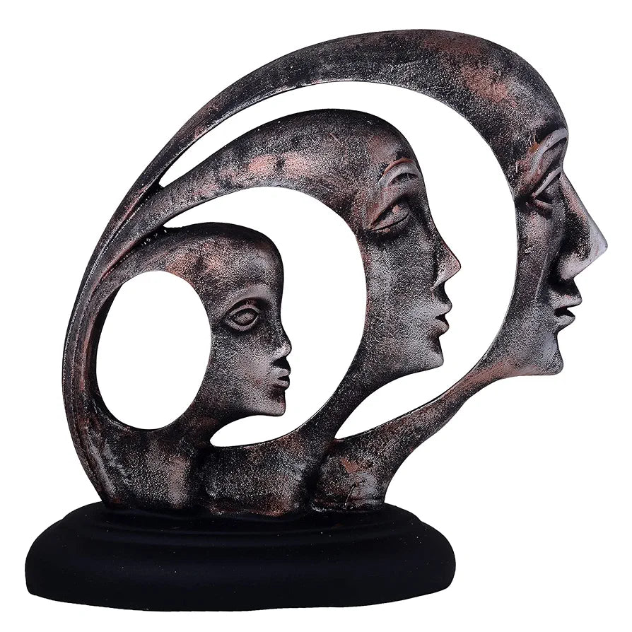 ZART Lady Ring Face Statue for Home Décor Showpiece | Modern Art Lady Face Showpiece for Home Décor Item 