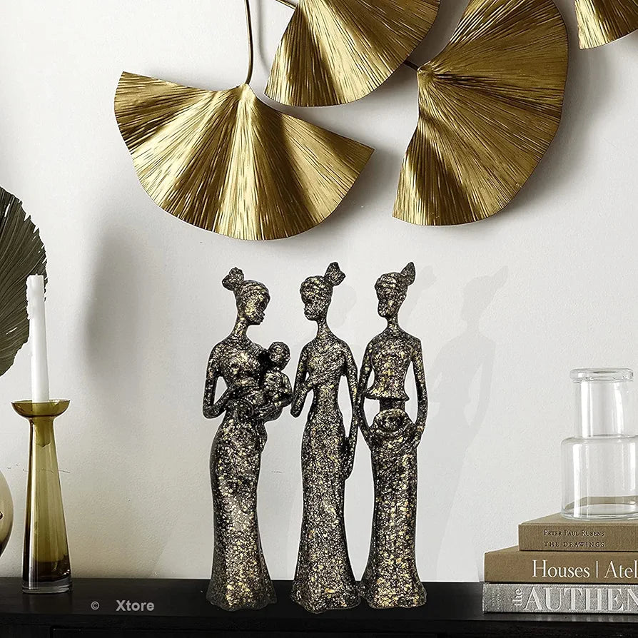 Xtore Beautiful Finish Uniquely Hand Crafted Home Decor African Tribal Women Art Piece - 
