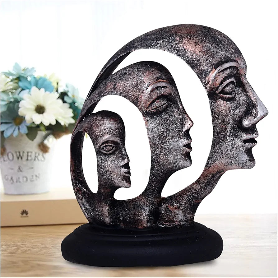 ZART Lady Ring Face Statue for Home Décor Showpiece | Modern Art Lady Face Showpiece for Home Décor Item 