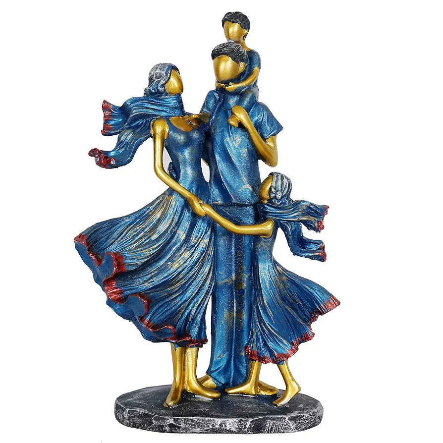 ZART Polyresin Family Couple Showpiece for Home Decor Showpiece , Multicolor, Love