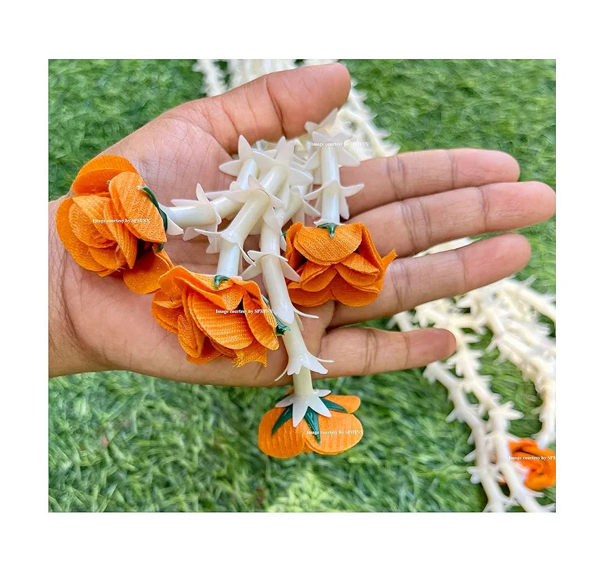 SPHINX Artificial rajnigandha Buds Rose Strings for Home Function Festive Decor Wedding haldi Ceremony Pooja Housewarming Decorations Approx 2.5 ft Height - 