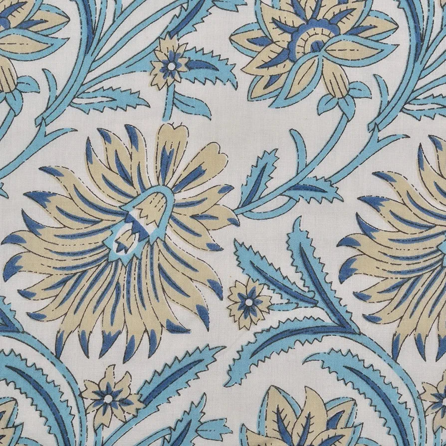 Trance Home Linen 150 GSM 100% Cotton Reversible Dohar Double Bed Size | Jaipuri Printed Artisan Block Design Blanket | Soft Lightweight Ac Comforter Quilt 