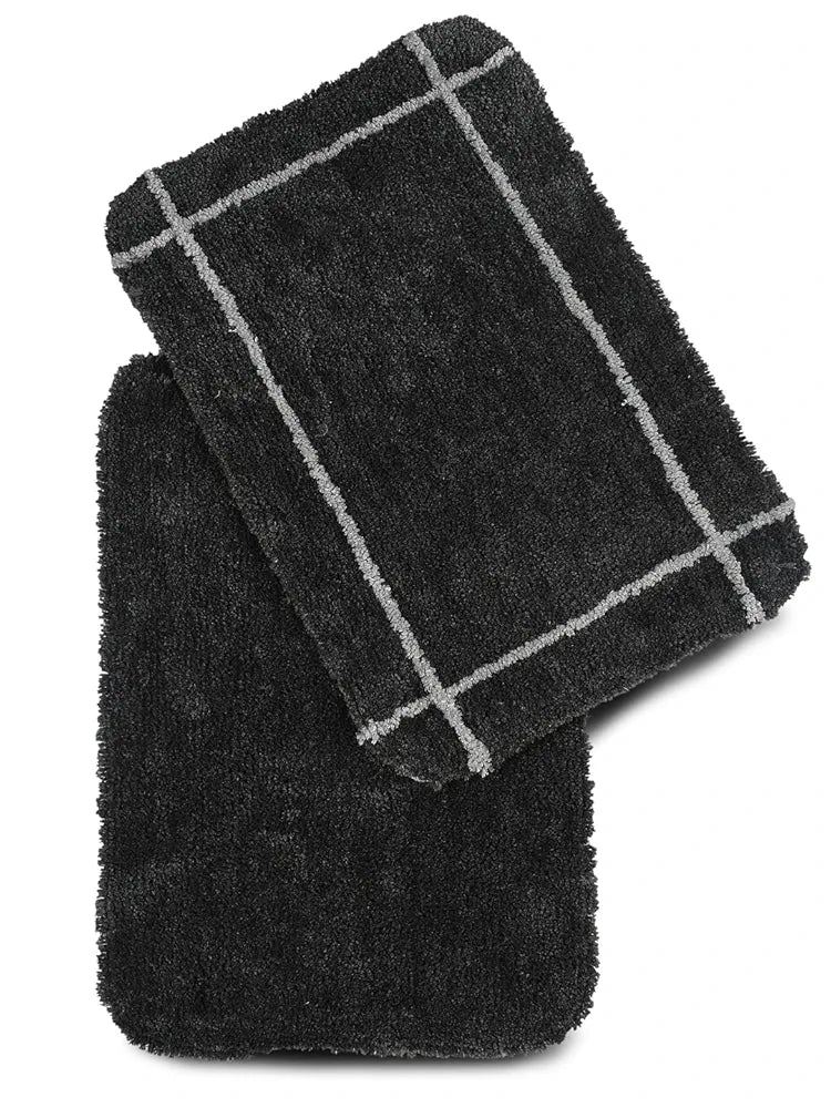 SASHAA WORLD Set of 2 Microfiber Bathmat 