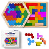 The Puzzl Co - Set of 2 Wooden Pattern Puzzles for Kids Educational Birthday Gift for Kids