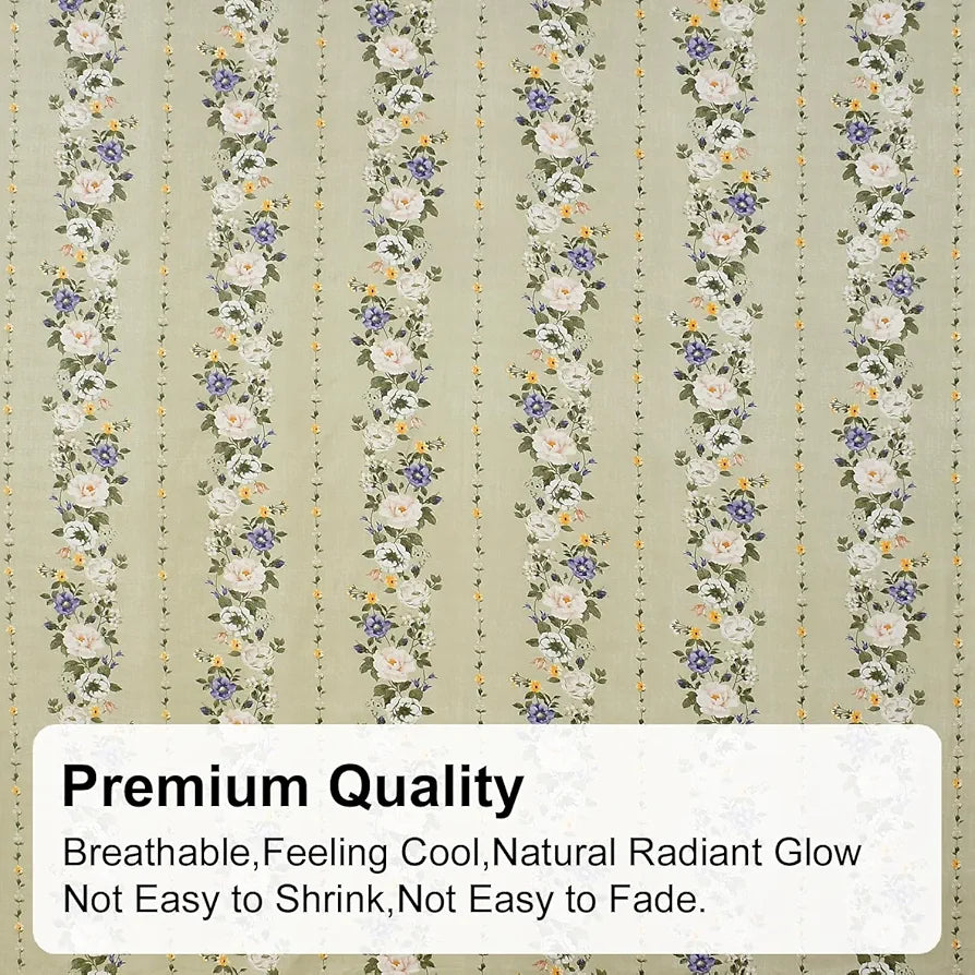 FRESH FROM LOOM Soft Floral Print Microfiber Single Bed Bedsheet Set - 240 TC, Anti Fade, 1 Pillow Covers ,Multicolor