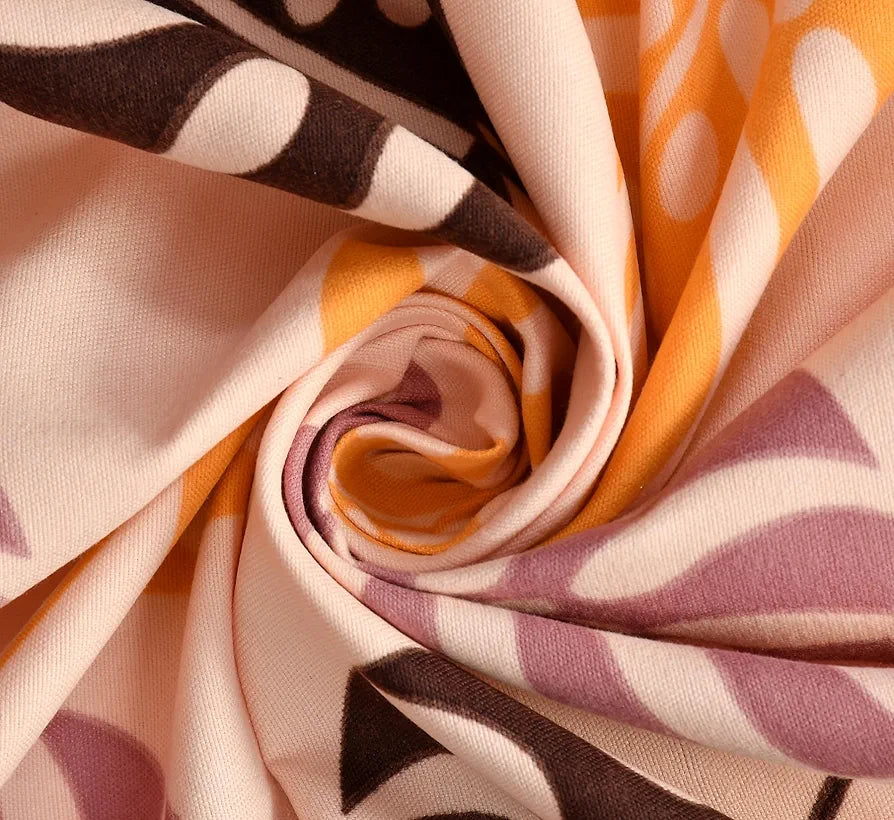 Homefab India 180 TC Microfiber Single BedSheet with 1 Pillow Cover - Orange