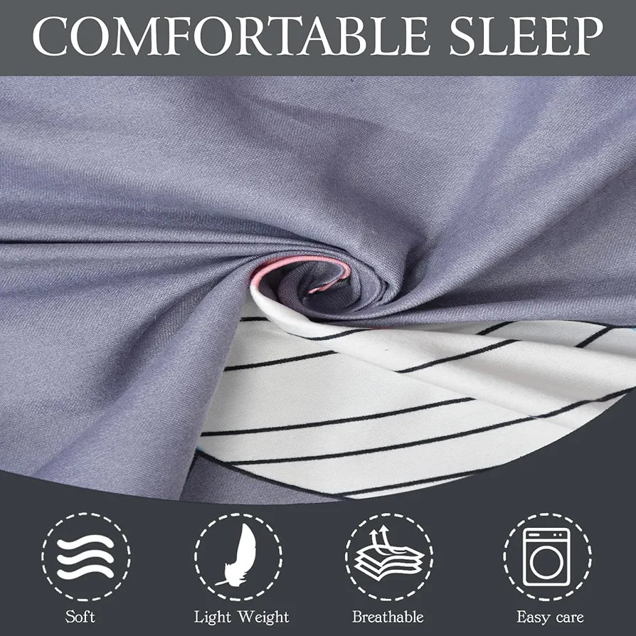 FRESH FROM LOOM Glace Cotton Wrinkle Free Soft Hypoallergenic Bed Sheet | Cartoon Printed Double Bedsheets King Size with 2 Pillow Cover 144 TC