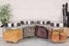 Femora Kitchen Storage Jars Transperent Glass With Steel Lid Air Tight Jar | 1150 Ml | Pack of 4