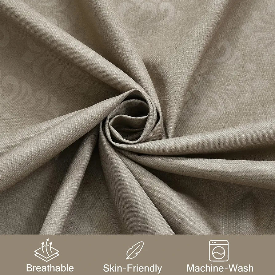 FRESH FROM LOOM Double Bedsheet King Size - Microfiber Rotary Printed, Hypoallergenic, Wrinkle Free With 2 Pillow Covers , 144 TC