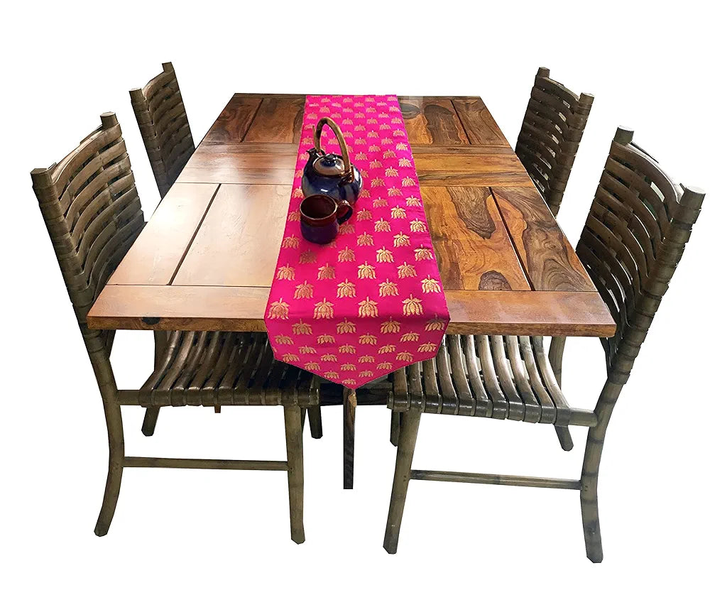 Pink Parrot-Designer Durable Dopian Silk Table Runner 12