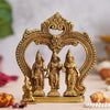 Ecraftindia Golden Lord Ram Darbar Statue Ram Sita Laxman Hanuman Murti Religious Brass Idols