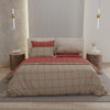 Stoa Paris Vogue Microfibre Comforter for King Size Bed with 4 Pillow Covers Colour Khaki Views Chèques