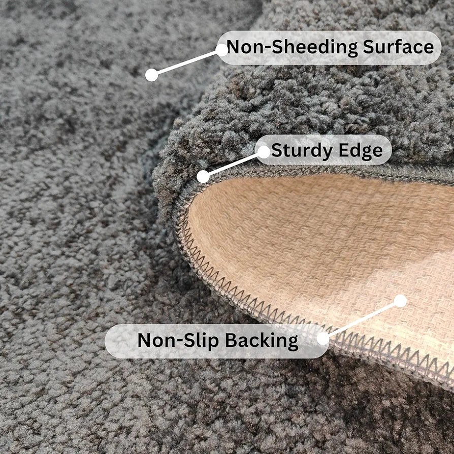 ishro home Premium Fuzzy Shag Carpet for Hall, Rugs for Living Room, Carpets for Living Room | Machine Washable – Soft, Stylish, and Built to Last | 