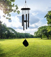 Digant Handcrafted Black 7 Metal Pipes Wind Chime Black