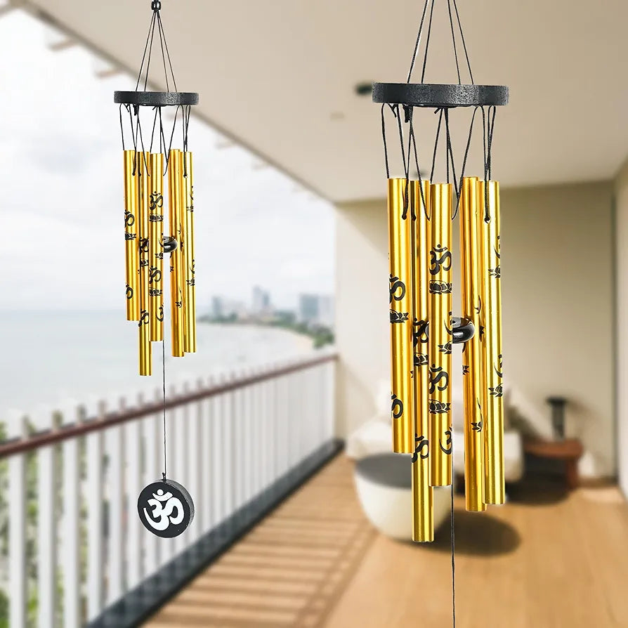 ZAICUS Wind Chime with Om Symbol – Feng Shui Wind Chimes for Positive Energy – Hanging Decorative Items for Home and Balcony 