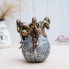 Ecraftindia 3 Man Group Sitting on Ball Human Figurine Showpiece for Home, Office, Table Decor