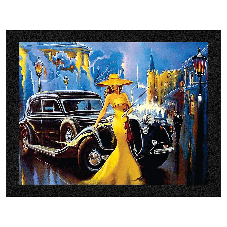 ArtX Paper Beautiful Women Wall Art Painting, Multicolor, Vintage, 10.5X13.5 in, Set of 1