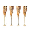 Indian Art Villa Copper Designer Champagne Wine Flute Glass For Bar 200 ml (Pack of 4)