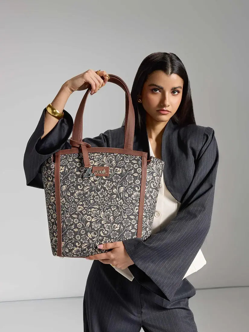 ZOUK Adira Tote Bag | Stylish & Spacious Handbag for Women