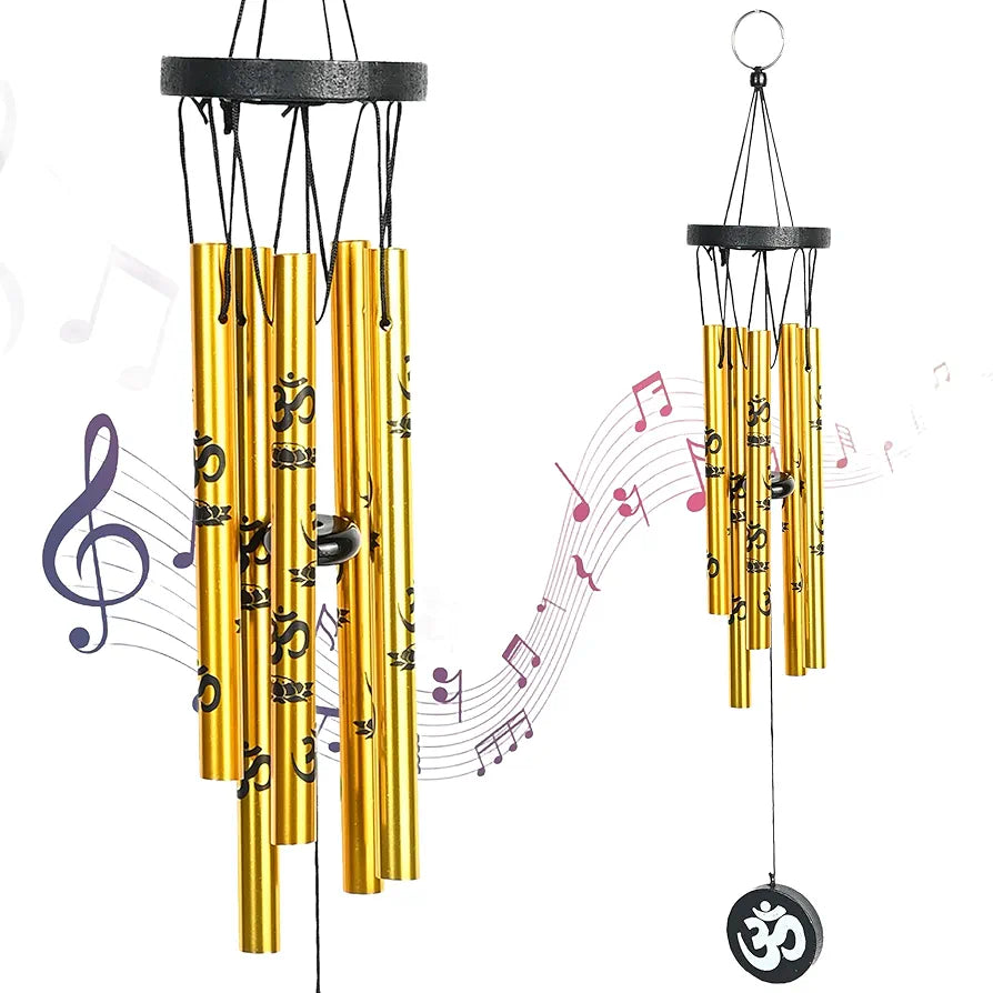 ZAICUS Wind Chimes for Home Balcony Positive Energy - Wind Chime with Om Symbol - Hanging Decorative Items for Balcony – Wind Chimes Feng Shui 