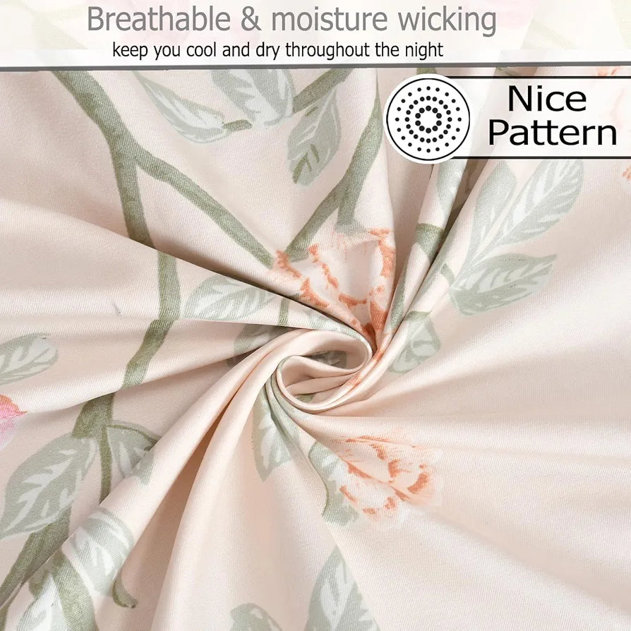 FRESH FROM LOOM Floral XXL Microfiber Soft Cotton King Size Bedsheet for Double Bed 2 Pillow Cover | 240 TC King Size Soft Bed Sheet |Hypoallergenic Anti Fade Bed Cover 